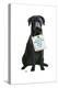 Love and Black Labrador-Fab Funky-Stretched Canvas