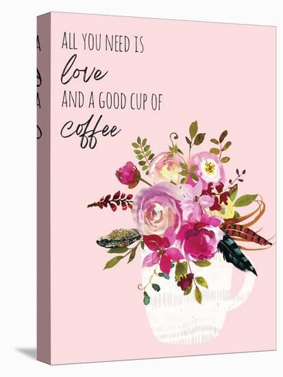 Love And Good Coffee 2-Jennifer McCully-Stretched Canvas