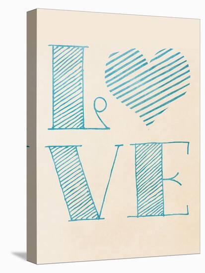 Love Blue Heart-Sd Graphics Studio-Stretched Canvas