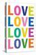 Love (Colorful, White)-null-Stretched Canvas