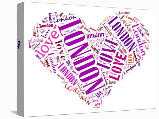 Love Heart Of London-alanuster-Stretched Canvas