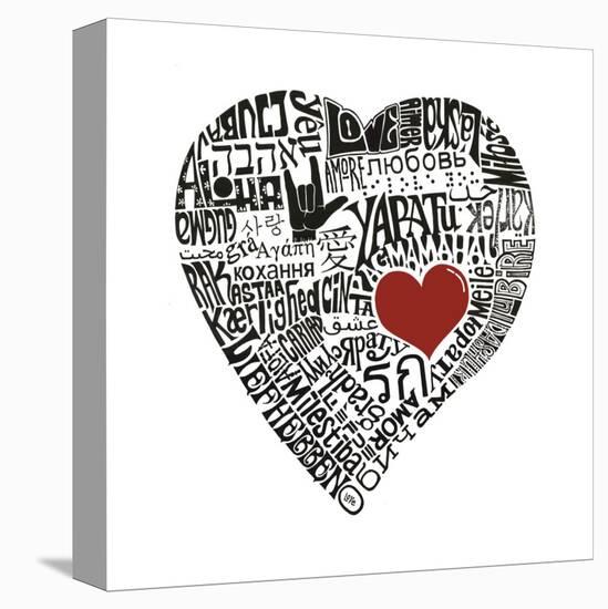 Love in 44 Languages-null-Stretched Canvas