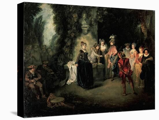 Love in French Theatre-Jean-Antoine Watteau-Premier Image Canvas