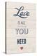 Love is All You Need-Tom Frazier-Stretched Canvas