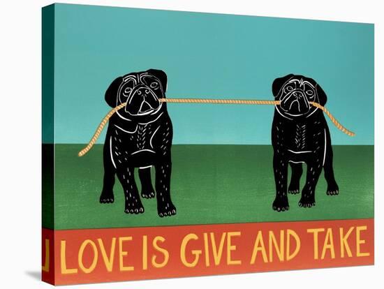 Love Is Give And Take  Pugs Black-Stephen Huneck-Premier Image Canvas