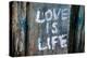 Love is Life Graffiti-null-Stretched Canvas