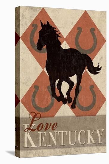 Love Kentucky - Argyle with Horse-Lantern Press-Stretched Canvas