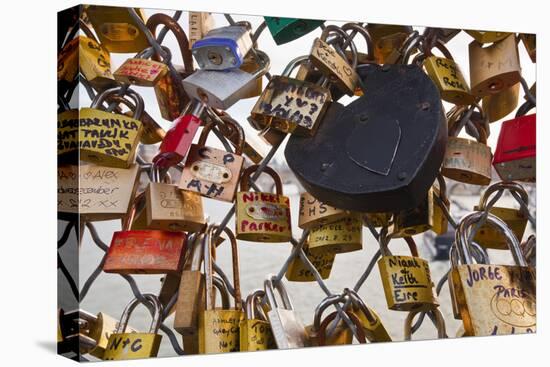 Love Locks on the Pont Des Arts in Paris, France, Europe-Julian Elliott-Premier Image Canvas