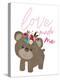Love Made Me Bear-Jennifer McCully-Stretched Canvas