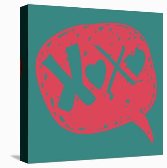 Love Message in Speech Bubble-cienpies-Stretched Canvas