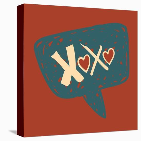 Love Message in Speech Bubble-cienpies-Stretched Canvas