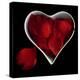 Love Overflowing - Heart Valentine Petals-Magda Indigo-Stretched Canvas