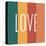 Love Rainbow Retro-Ann Kelle-Stretched Canvas