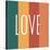 Love Rainbow Retro-Ann Kelle-Stretched Canvas