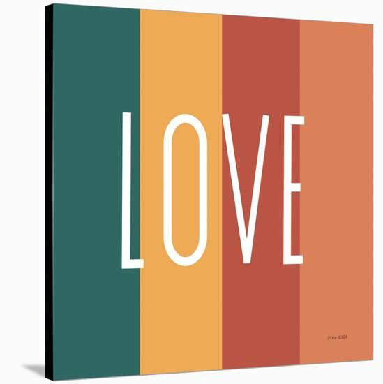 Love Rainbow Retro-Ann Kelle-Stretched Canvas