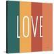 Love Rainbow Retro-Ann Kelle-Stretched Canvas