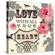 Love with All Your Heart-Violet Leclaire-Stretched Canvas