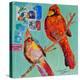 Lovebirds Cardinals-null-Stretched Canvas