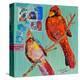 Lovebirds Cardinals-null-Stretched Canvas