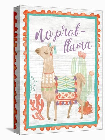 Lovely Llamas IV No Probllama-null-Stretched Canvas
