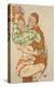 Lovemaking-Egon Schiele-Stretched Canvas