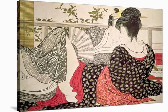 Lovers from the 'Poem of the Pillow' ('Uta Makura')-Kitagawa Utamaro-Premier Image Canvas