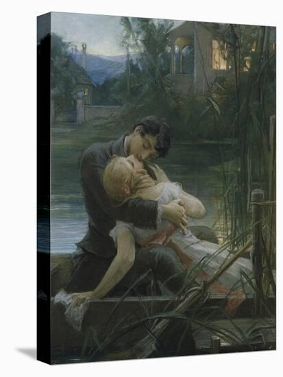 Lovers in a Boat-Max Pirner-Premier Image Canvas