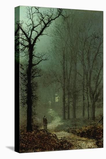 Lovers in a Wood by Moonlight, 1873 (Oil on Card)-John Atkinson Grimshaw-Premier Image Canvas