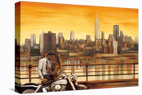 Lovers in New York-Edoardo Rovere-Stretched Canvas