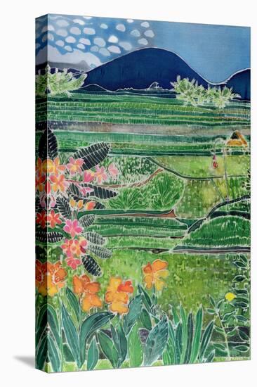 Lovina Ricefields with Lilies and Frangipani, Bali, 1996-Hilary Simon-Premier Image Canvas