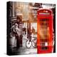 Loving Couple Kissing and Red Telephone Booth - London - UK - England - United Kingdom - Europe-Philippe Hugonnard-Premier Image Canvas