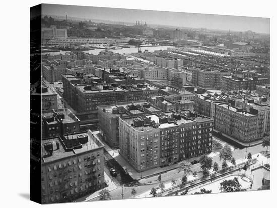 Low Aerial of Harlem Buildings-Hansel Mieth-Premier Image Canvas