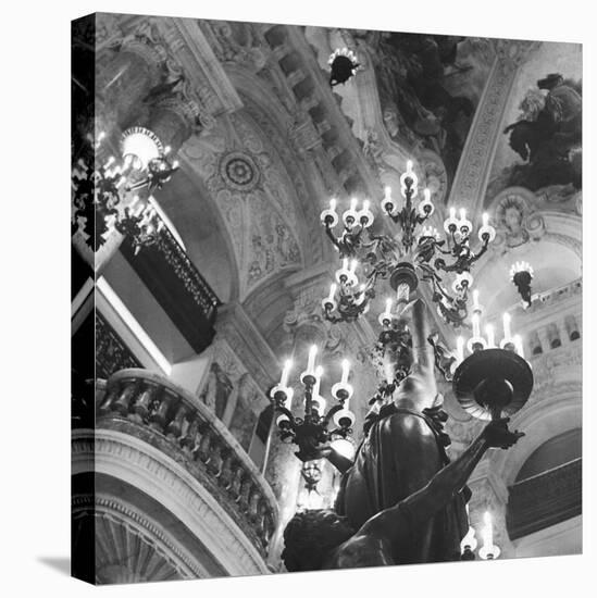 Low Angle Inside the Paris Opera House-null-Premier Image Canvas