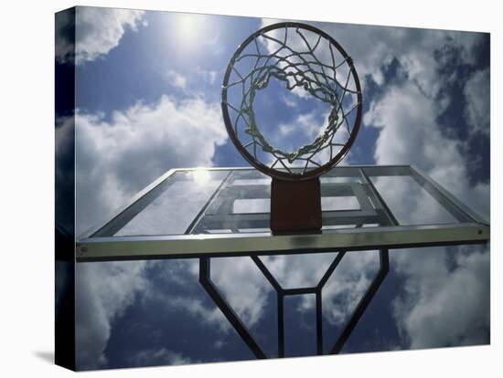 Low Angle View of a Basketball Net-null-Premier Image Canvas