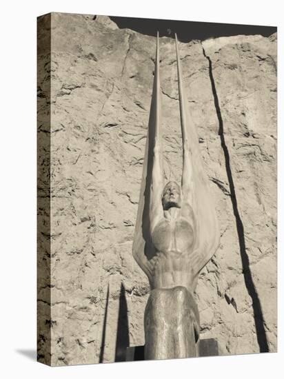 Low Angle View of a Statue at a Dam, Boulder City, Hoover Dam, Nevada, USA-null-Premier Image Canvas