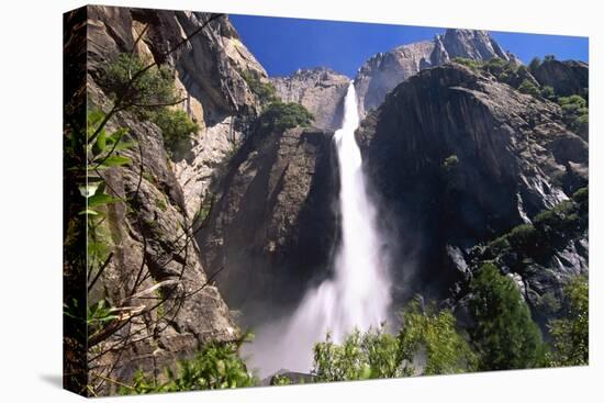 Low Angle View of the Yosemite Falls California-George Oze-Premier Image Canvas