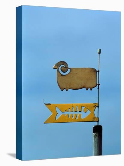 Low angle view of weather vane-null-Premier Image Canvas