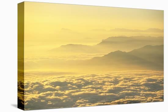 Low Clouds Surrounding Annapurna Himal Foothills-null-Premier Image Canvas