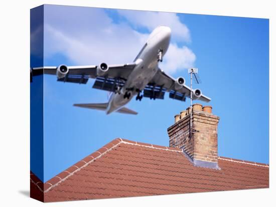 Low-Flying Aircraft Over Rooftops Near London Heathrow Airport, Greater London, England-Mark Mawson-Premier Image Canvas