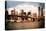 Low Poly New York Art - Brooklyn Bridge View II-Philippe Hugonnard-Stretched Canvas