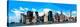 Low Poly New York Art - Manhattan Blue-Philippe Hugonnard-Stretched Canvas