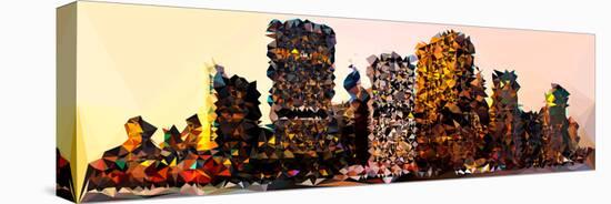 Low Poly New York Art - Manhattan Buildings-Philippe Hugonnard-Stretched Canvas