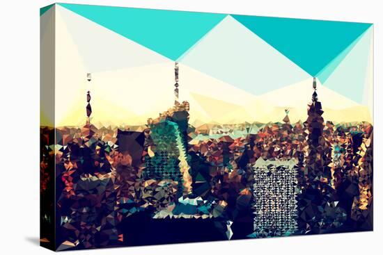 Low Poly New York Art - New York Skyline II-Philippe Hugonnard-Stretched Canvas