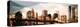 Low Poly New York Art - NYC Bridge-Philippe Hugonnard-Stretched Canvas