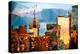 Low Poly New York Art - Reflection of the Sunset II-Philippe Hugonnard-Stretched Canvas