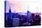 Low Poly New York Art - Sunset Purple-Philippe Hugonnard-Stretched Canvas