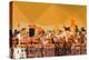 Low Poly New York Art - Sunset-Philippe Hugonnard-Stretched Canvas