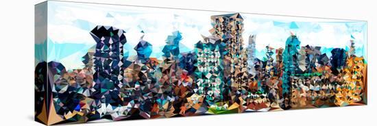 Low Poly New York Art - The Cities-Philippe Hugonnard-Stretched Canvas