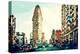 Low Poly New York Art - The Flatiron Building III-Philippe Hugonnard-Stretched Canvas