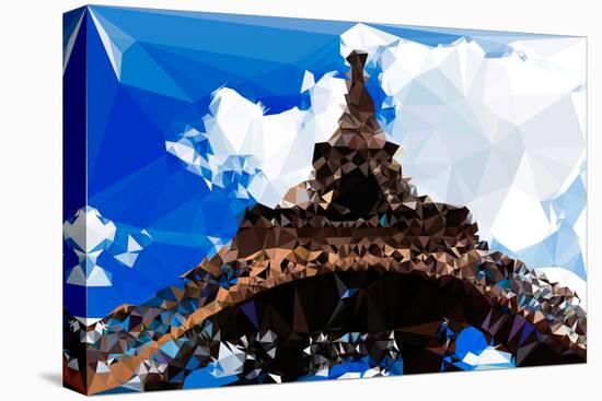 Low Poly Paris Art - Eiffel Tower II-Philippe Hugonnard-Stretched Canvas